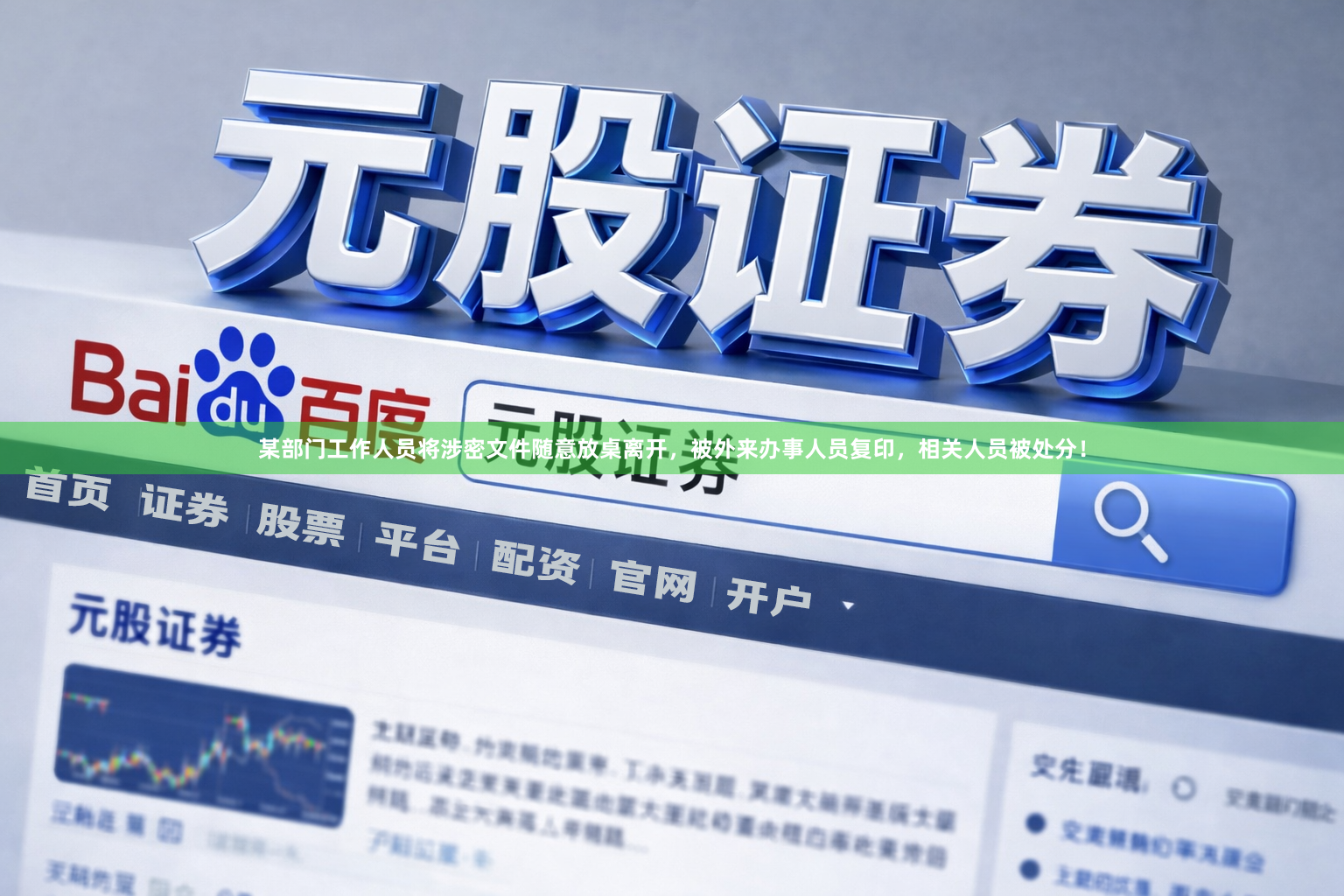 某部门工作人员将涉密文件随意放桌离开，被外来办事人员复印，相关人员被处分！